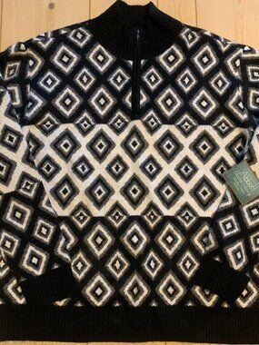 Abbott Elementary Teacher's Edition Black Ivory Diamond Quarter Cardigan XXL NWT